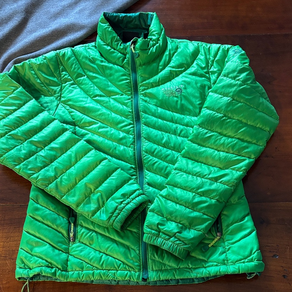 Mountain Hardwear Lime Green Down Puffer Jacket